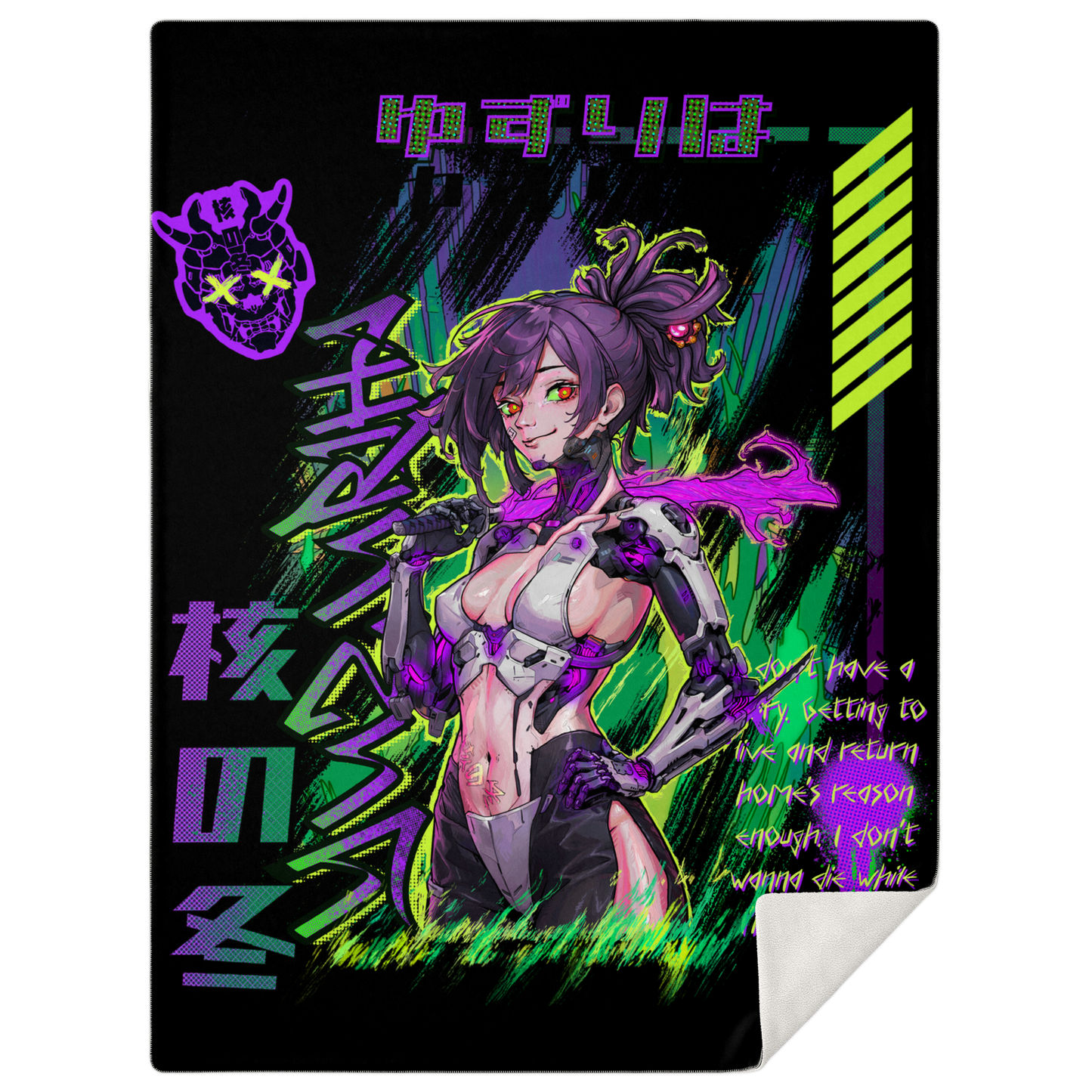 Yuzuriha Premium Microfleece Blanket